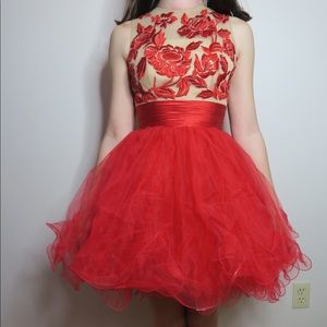 Sherri Hill red cocktail dress
